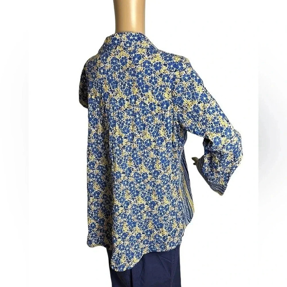 HABITAT tunic,blouse, NEW!women M,L & XL.,textured, crinkled, stripes,Lagenlook - Picture 8 of 15